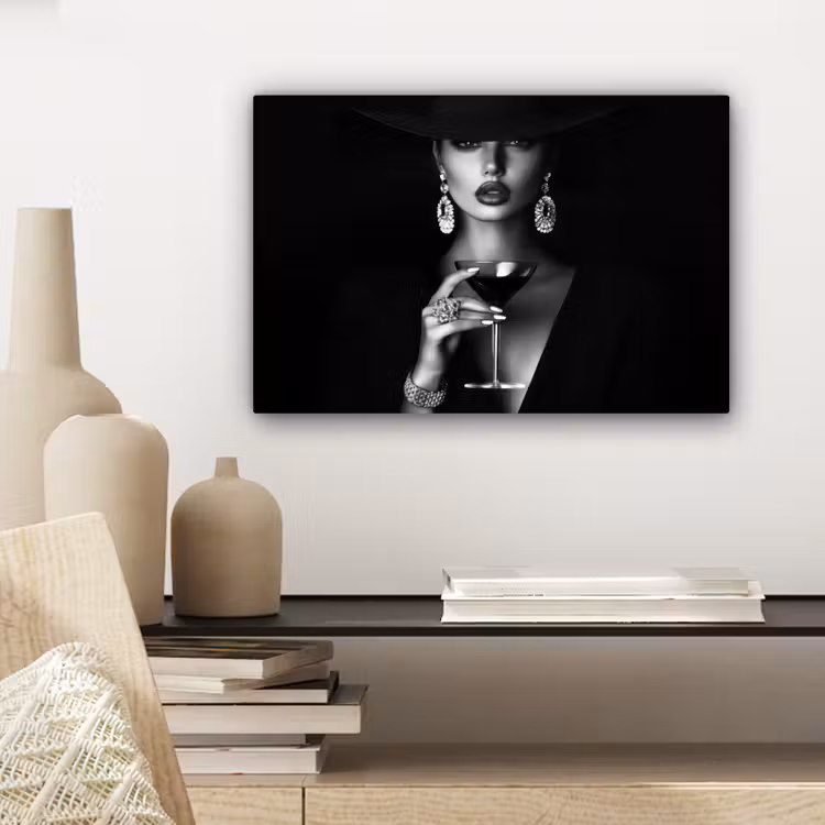Canvas Print - Woman - Cocktail - Chic — 5