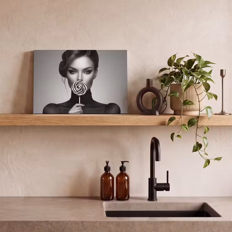 Canvas Print - Woman - Lolly - Black — 3