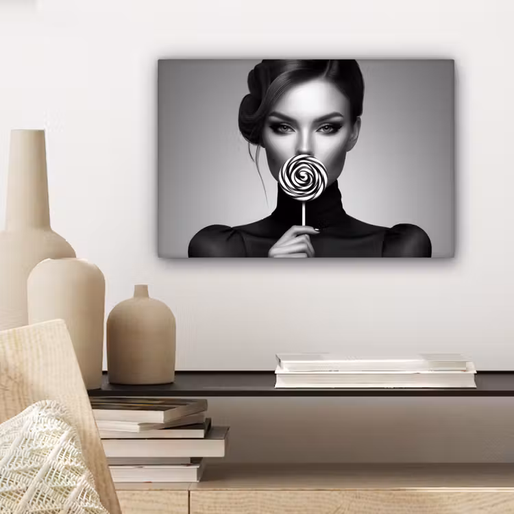 Canvas Print - Woman - Lolly - Black — 5