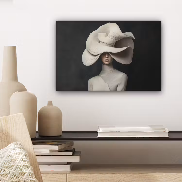 Canvas Print - Modern - Woman - Hat — 5