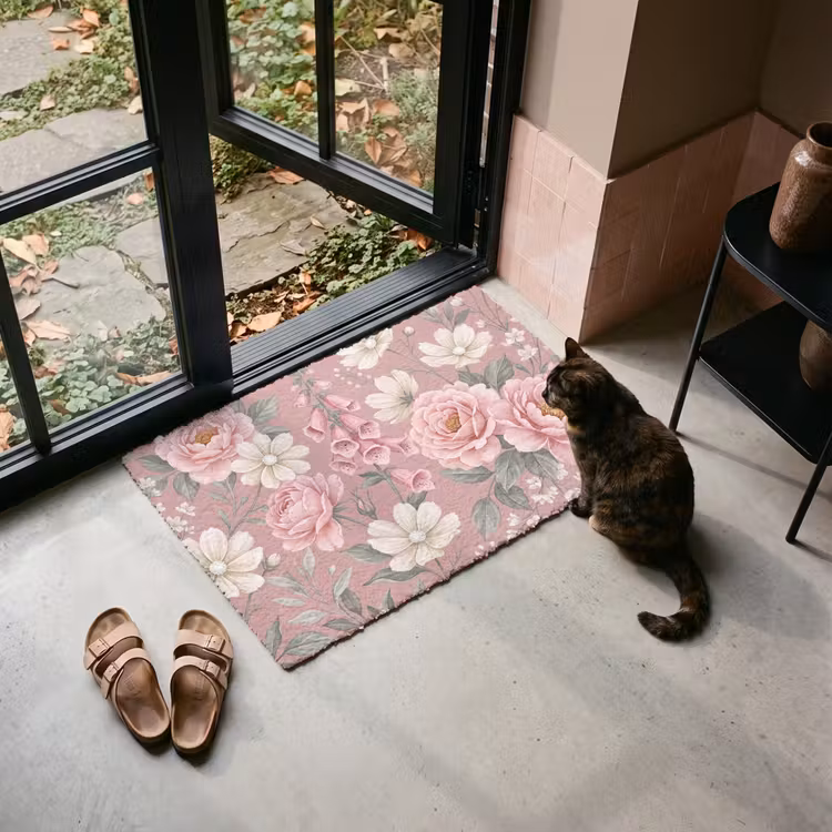 Doormat - Peonies - Foxglove - Pink — 2