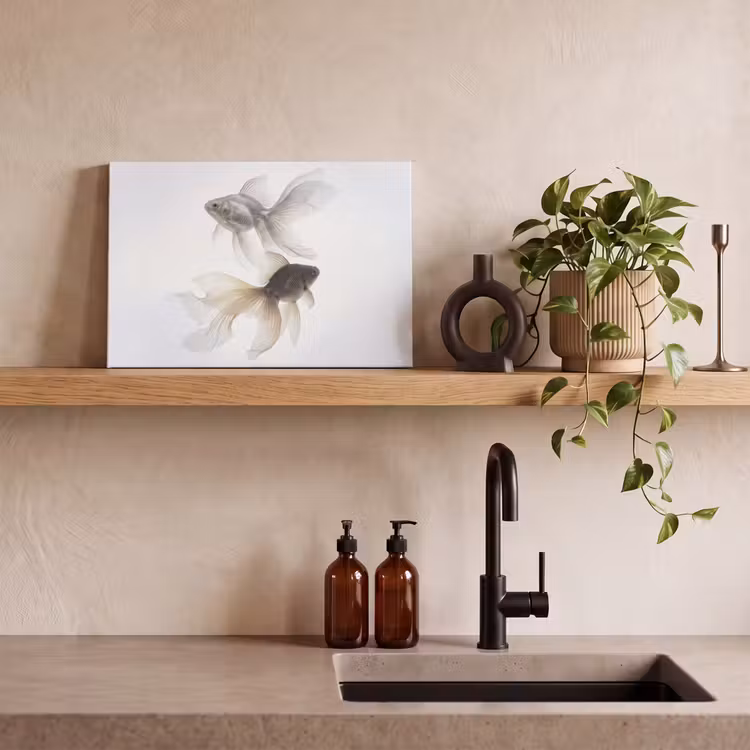Canvas Print - Goldfish - Modern - White — 3
