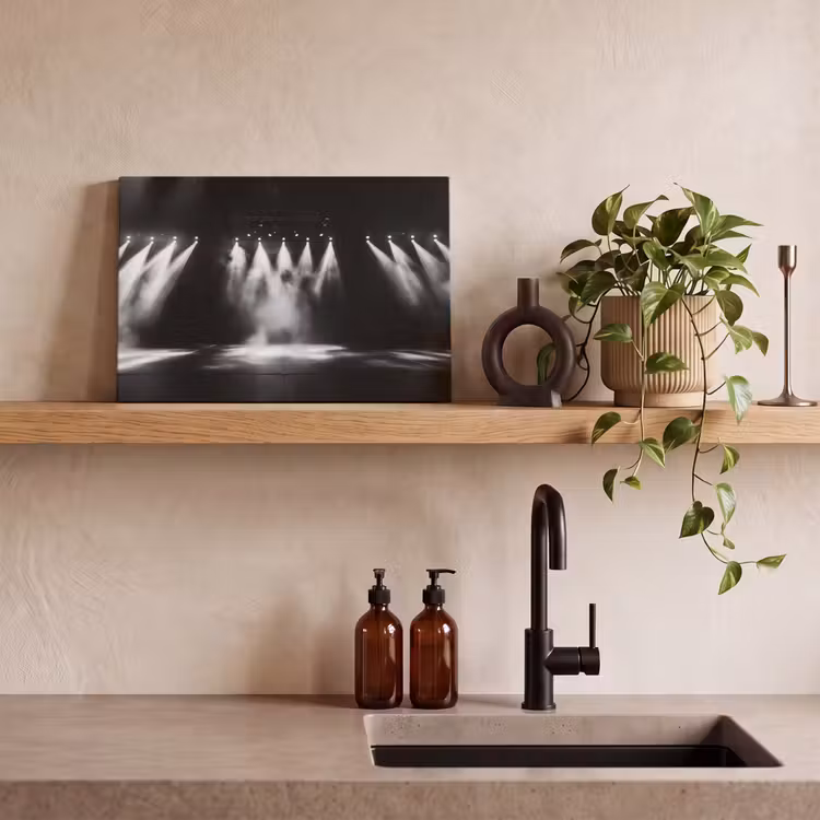 Canvas Print - Theater Hall - Fog - Spotlights - Black — 3