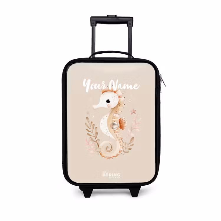 Kids’ Suitcase - Pink seahorse among sea plants — 1