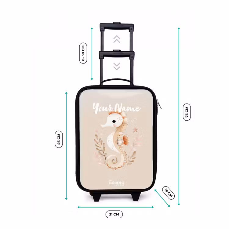 Kids’ Suitcase - Pink seahorse among sea plants — 3