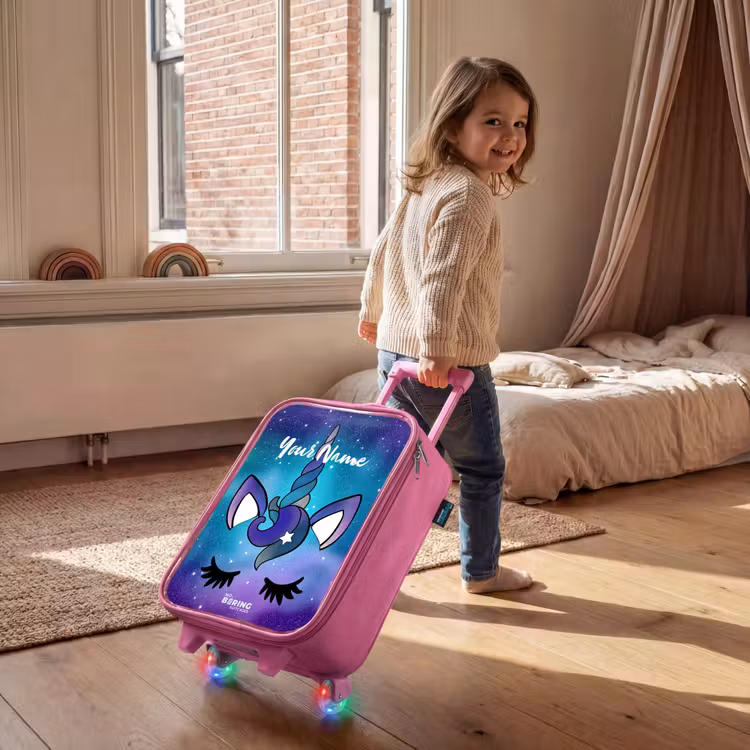 Kids’ Suitcase - Pink - Purple unicorn — 3