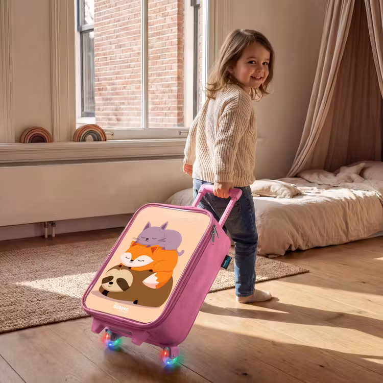 Kids’ Suitcase - Pink - Animals - Sleep - Together — 3