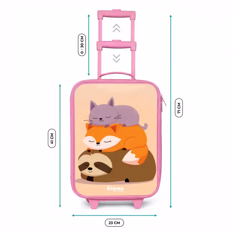 Kids’ Suitcase - Pink - Animals - Sleep - Together — 5