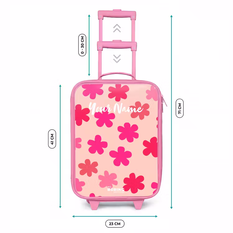Kids’ Suitcase - Pink - Pink flowers — 5