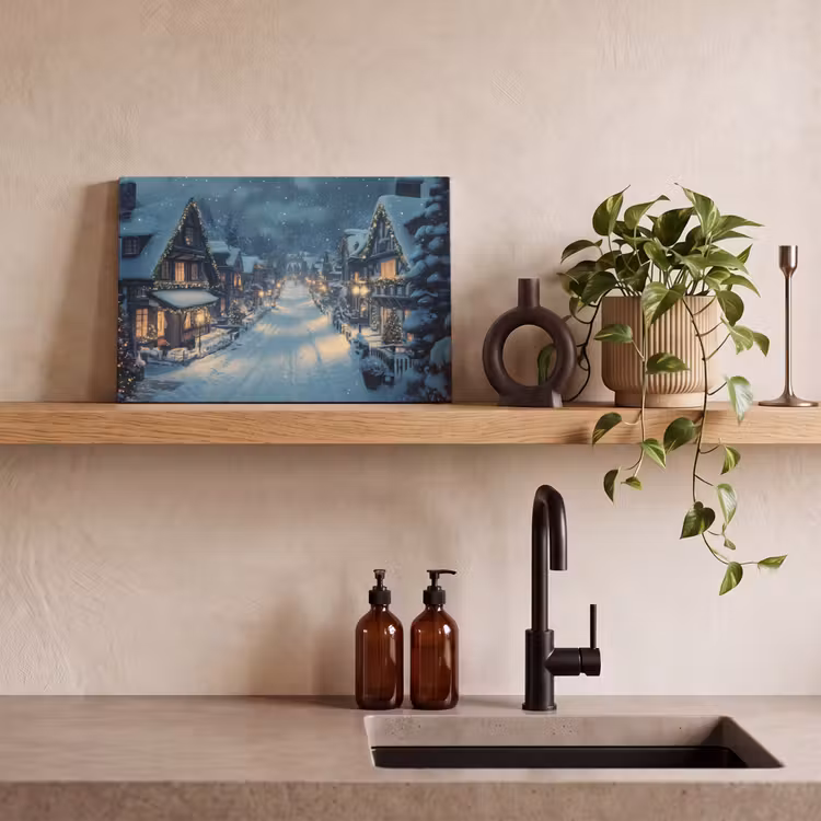 Canvas Print - Christmas Village - Christmas - Snow - Winter — 3