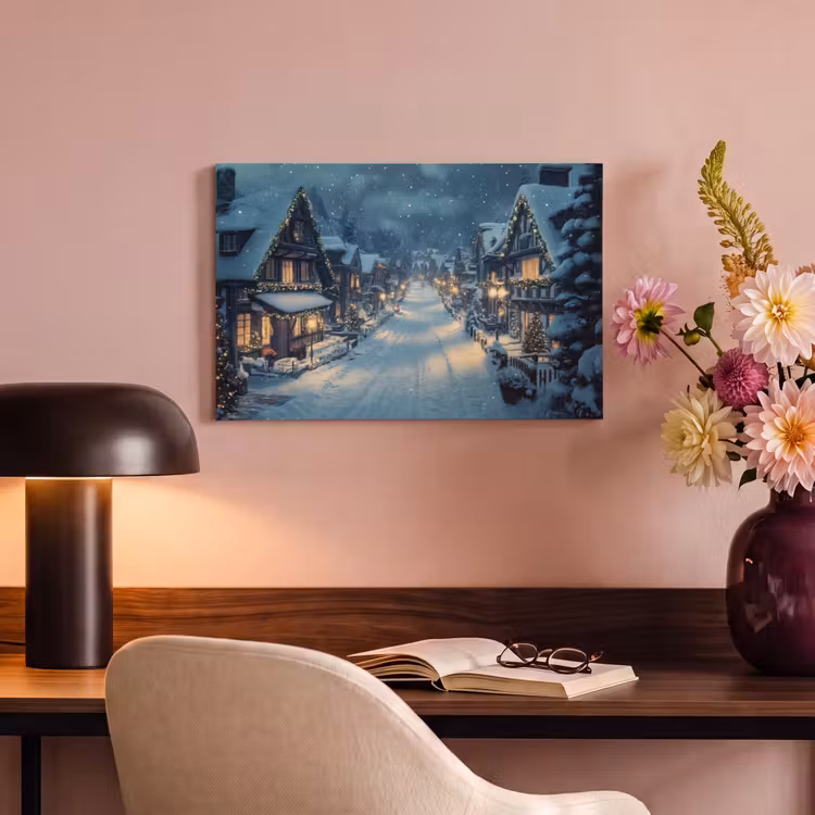 Canvas Print - Christmas Village - Christmas - Snow - Winter — 4