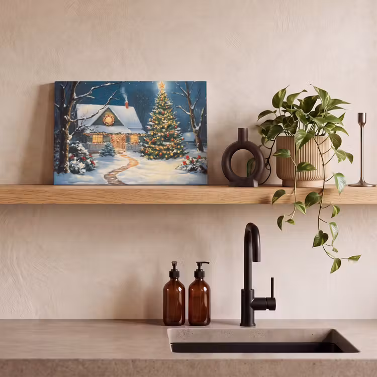 Canvas Print - Christmas - Christmas tree - Winter - House - Snow — 3