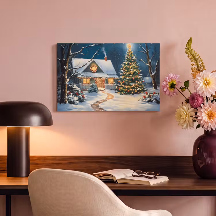 Canvas Print - Christmas - Christmas tree - Winter - House - Snow — 4