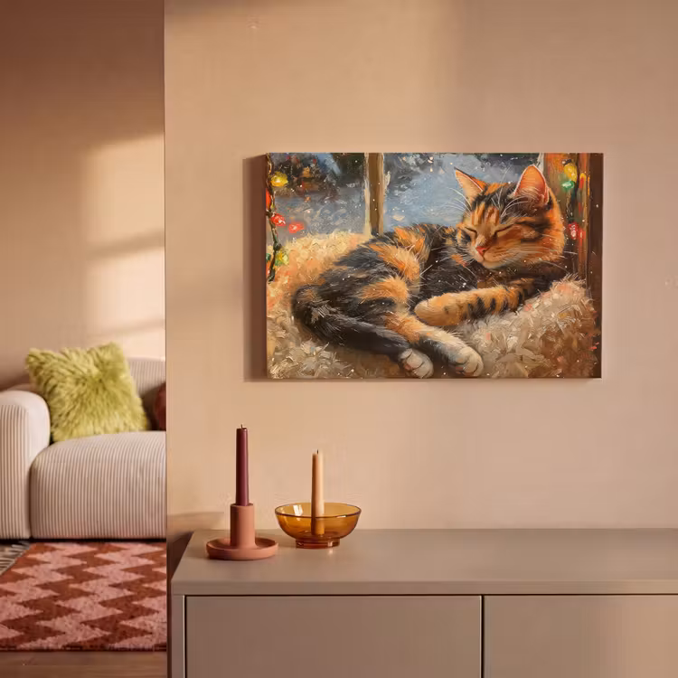 Canvas Print - Cat - Christmas - Winter - Animal — 2