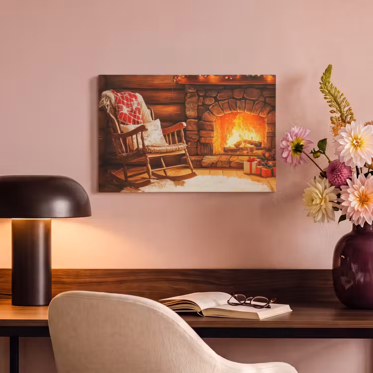 Canvas Print - Winter - Christmas - Home - Fireplace — 4