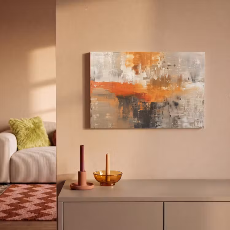Canvas Print - Modern art - Abstract - Gold - Gray — 2