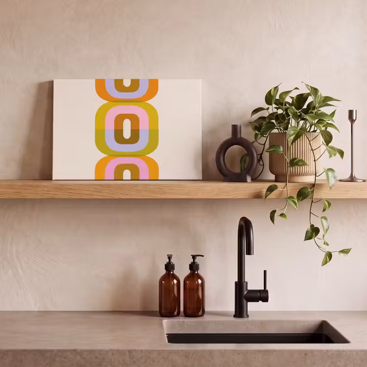 Canvas Print - Stack - Shapes - Blocked - Orange — 3