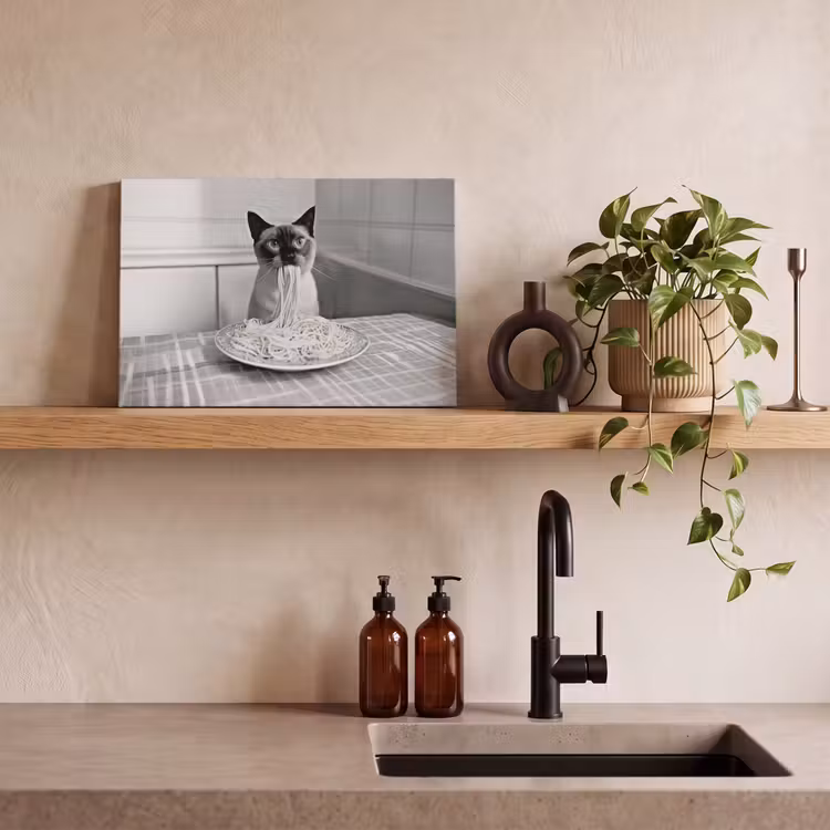 Canvas Print - Cat - Siamese - Black and White - Cute - Animals — 3