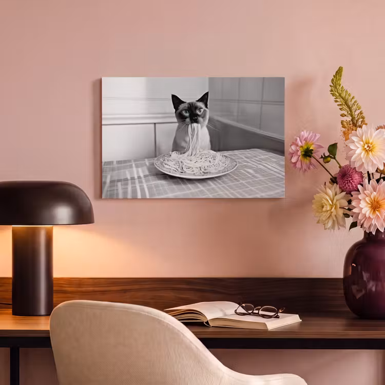 Canvas Print - Cat - Siamese - Black and White - Cute - Animals — 4