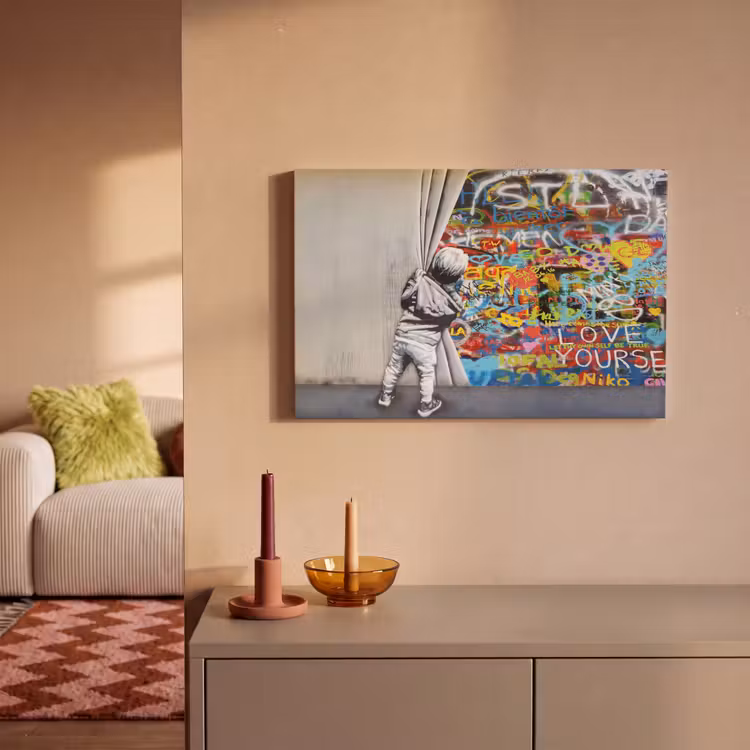 Canvas Print - Graffiti - Illusion - Boy - Street art — 2