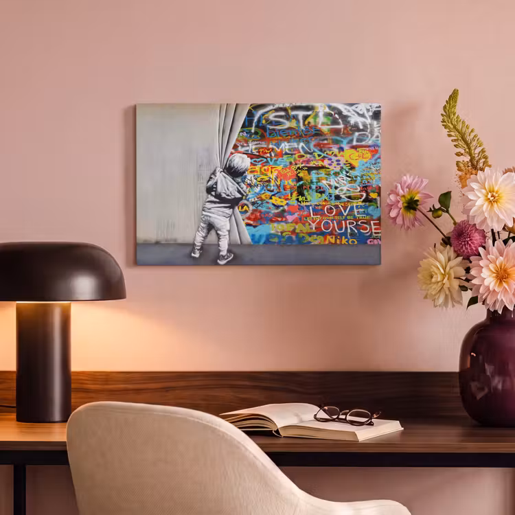 Canvas Print - Graffiti - Illusion - Boy - Street art — 4
