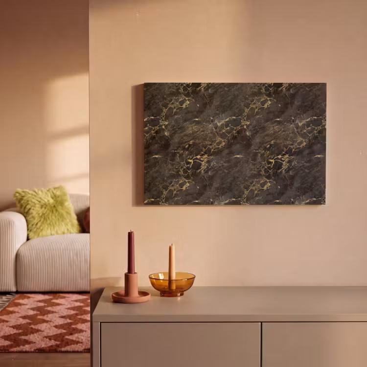 Canvas Print - Black - Marble - Gold - Nerf — 1
