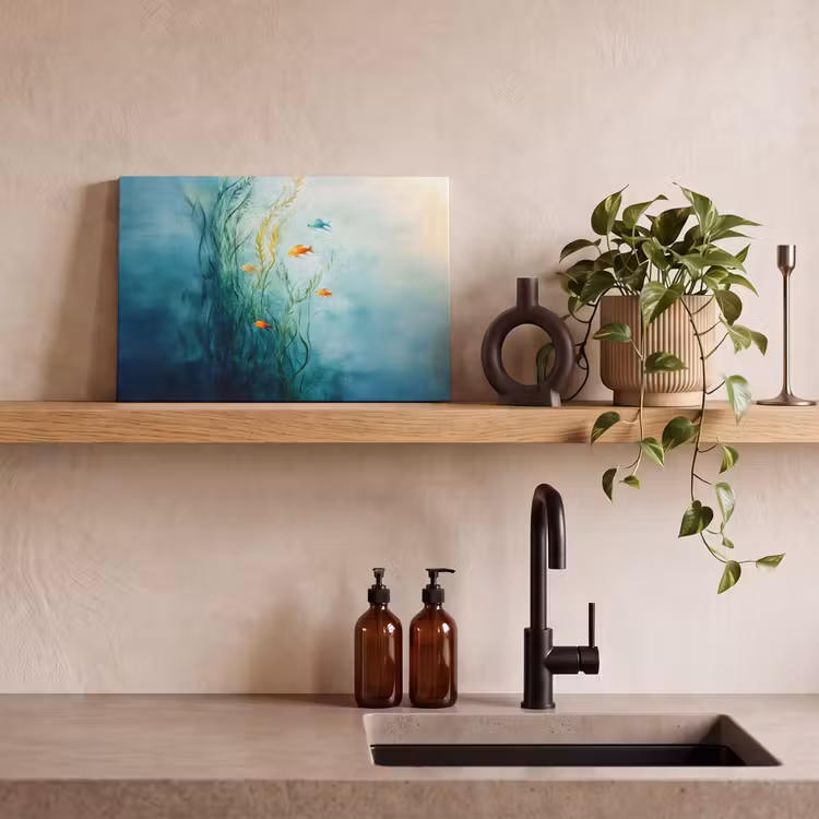 Canvas Print - Aquatic plants - Fish - Colorful - Water — 3