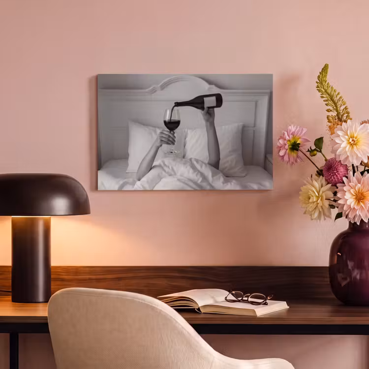 Canvas Print - Sheets - Arms - Wine - Glass — 4