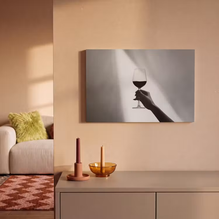 Canvas Print - Light - Wine - Red - Glass — 2