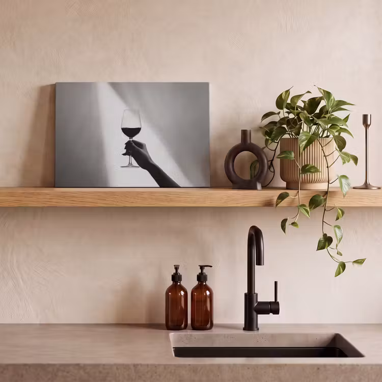 Canvas Print - Light - Wine - Red - Glass — 3