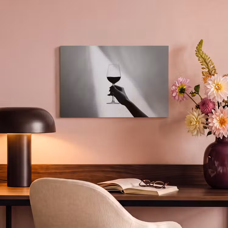 Canvas Print - Light - Wine - Red - Glass — 4