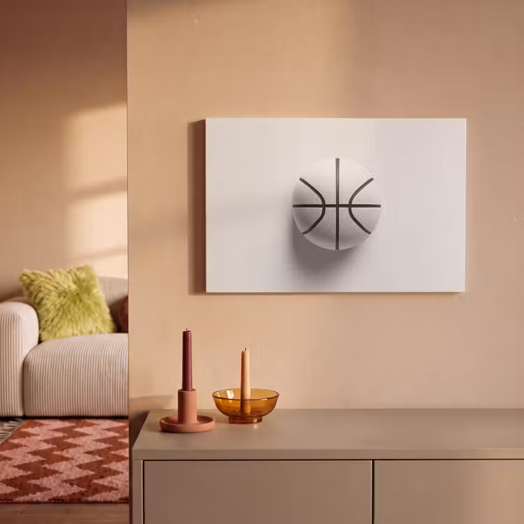 Canvas Print - Basketball - White - Shade - Lines — 2