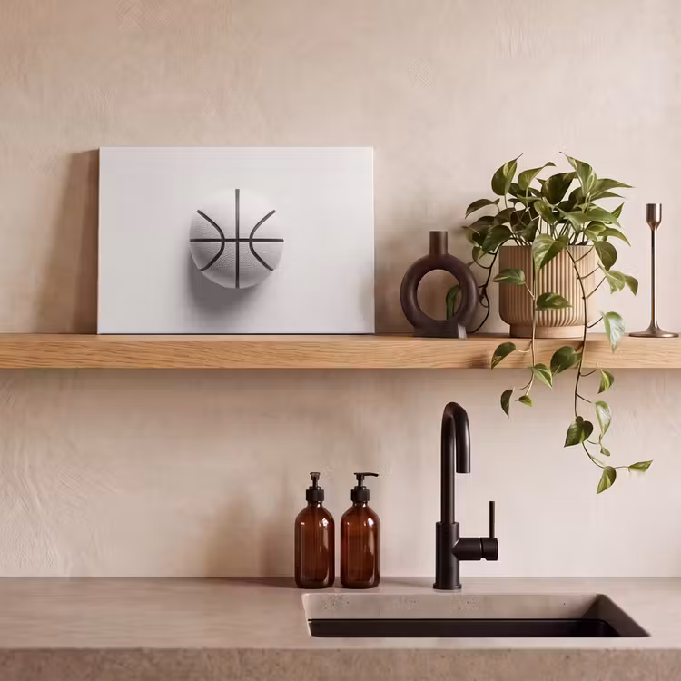 Canvas Print - Basketball - White - Shade - Lines — 3