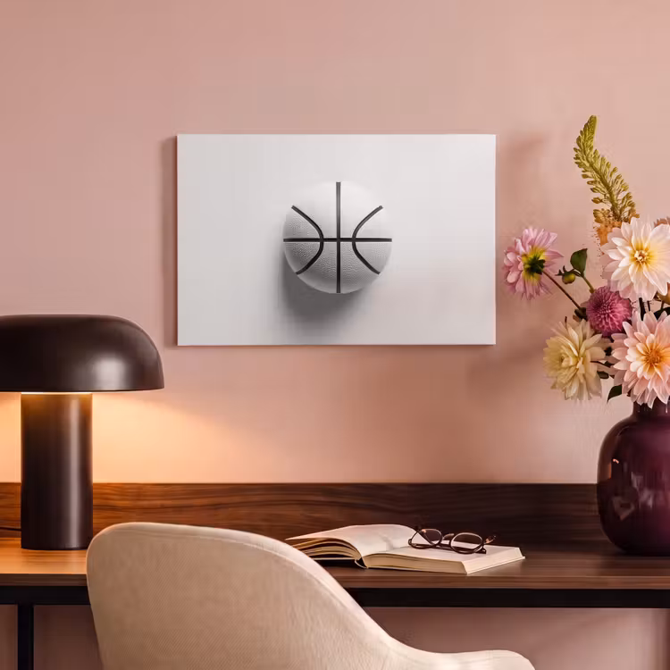 Canvas Print - Basketball - White - Shade - Lines — 4