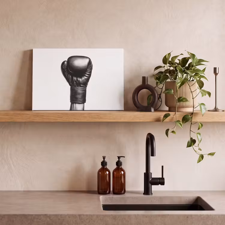 Canvas Print - Boxing glove - Black - Hand — 3