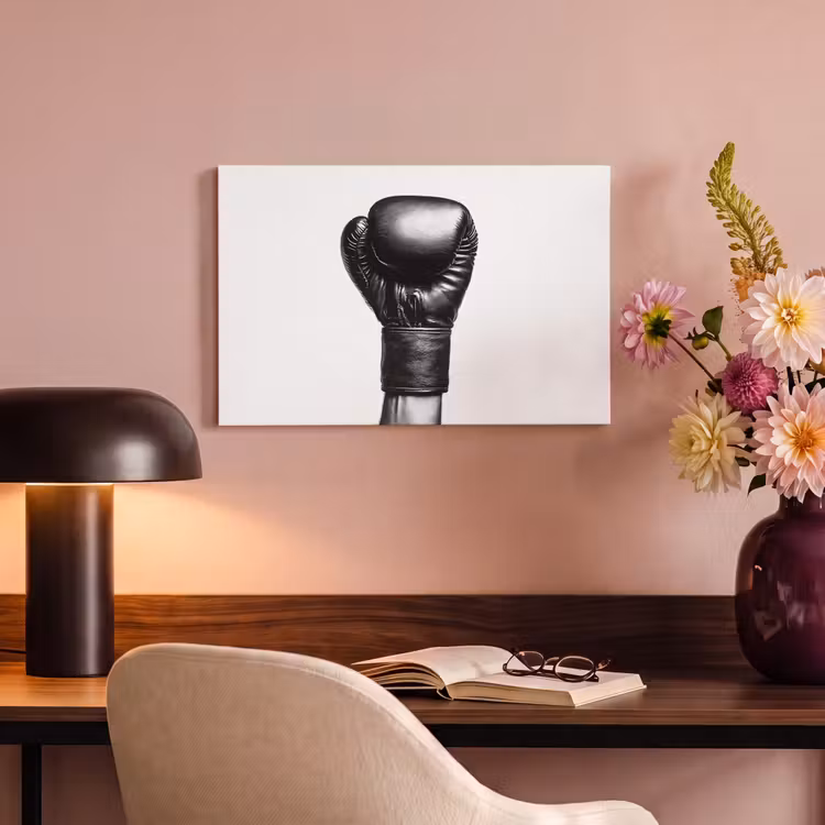 Canvas Print - Boxing glove - Black - Hand — 4