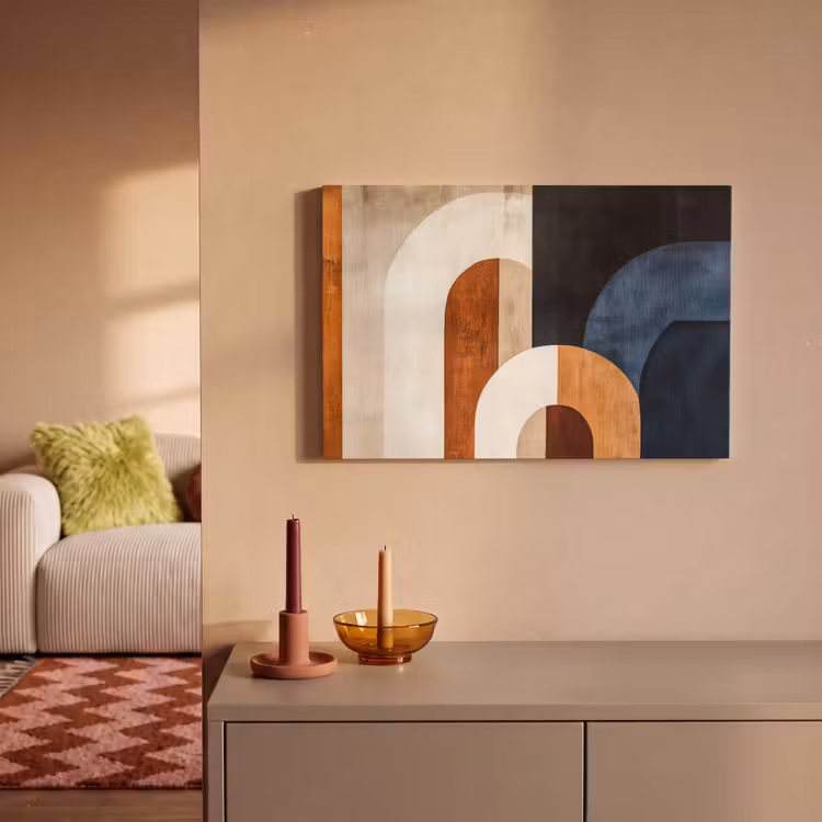 Canvas Print - Abstract - Shapes - Dark blue — 2