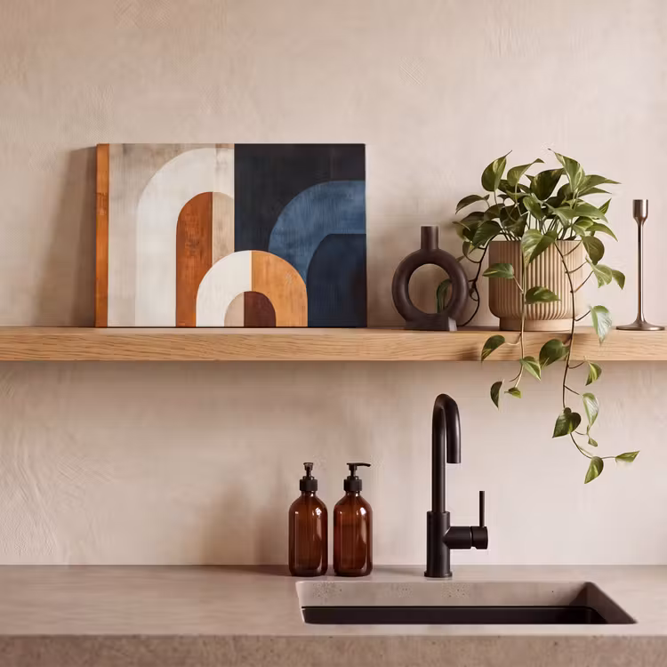 Canvas Print - Abstract - Shapes - Dark blue — 3