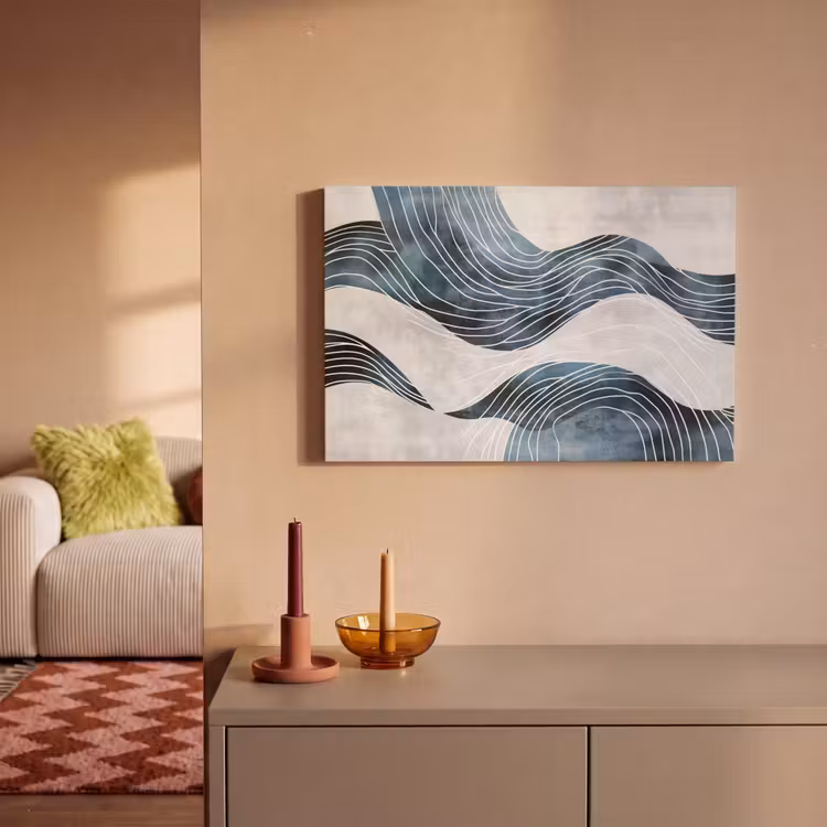 Canvas Print - Lines - Waves - Abstract - Gray — 2