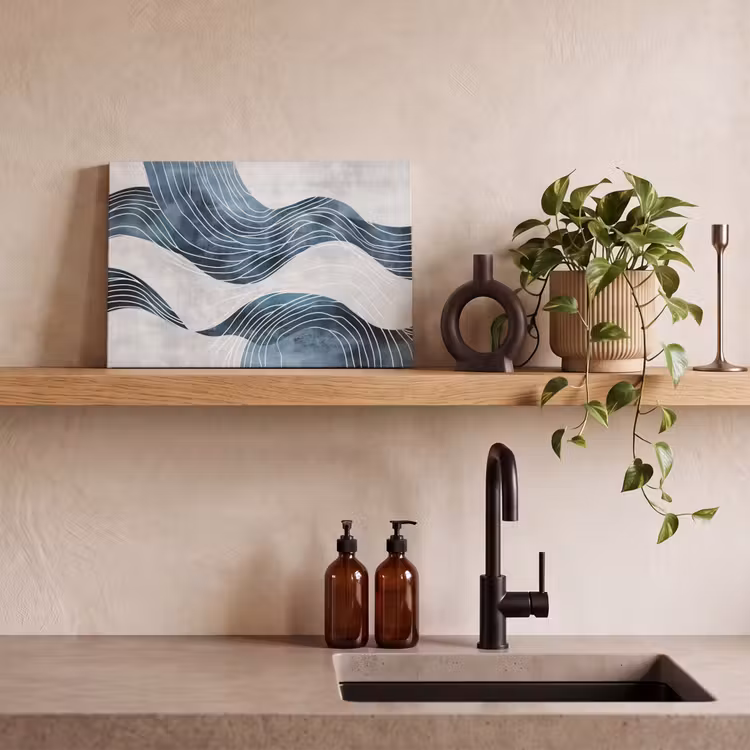 Canvas Print - Lines - Waves - Abstract - Gray — 3