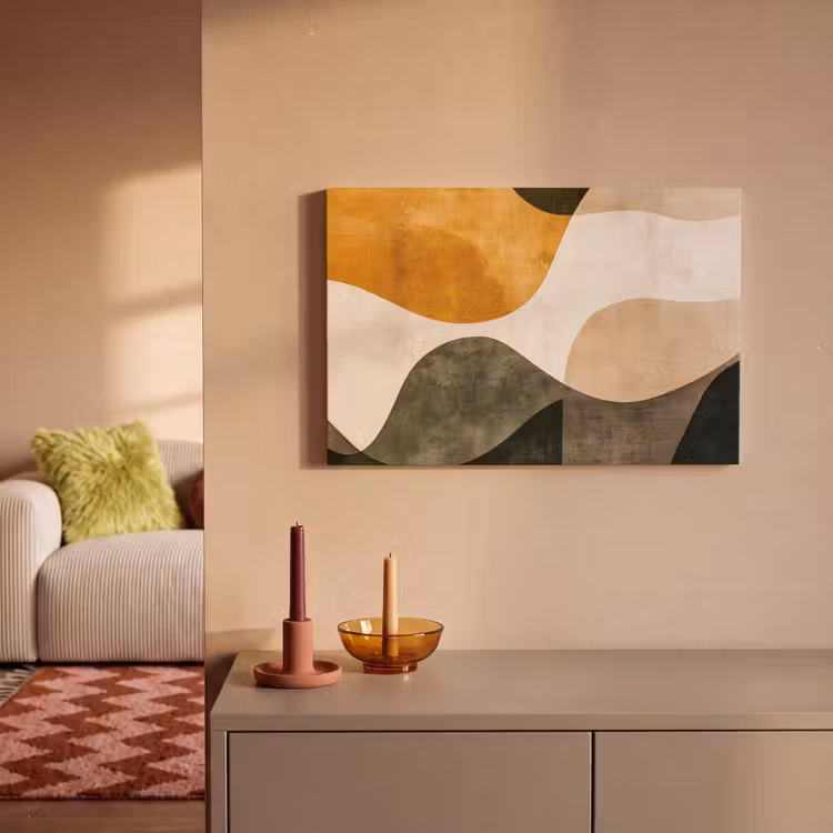 Canvas Print - Shapes - Ochre yellow - Abstract — 2