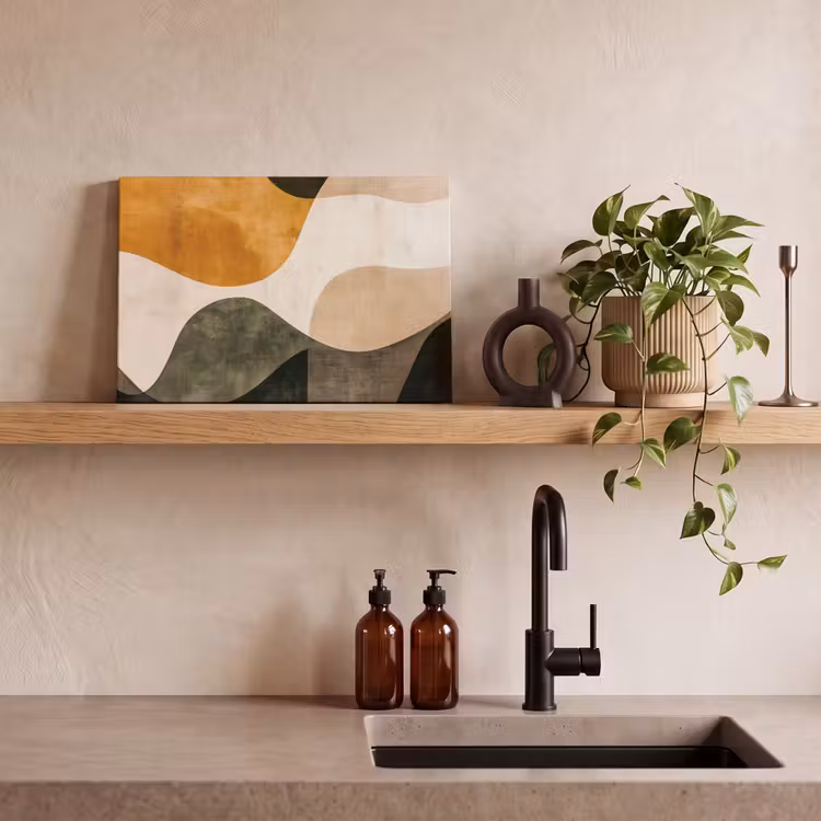 Canvas Print - Shapes - Ochre yellow - Abstract — 3