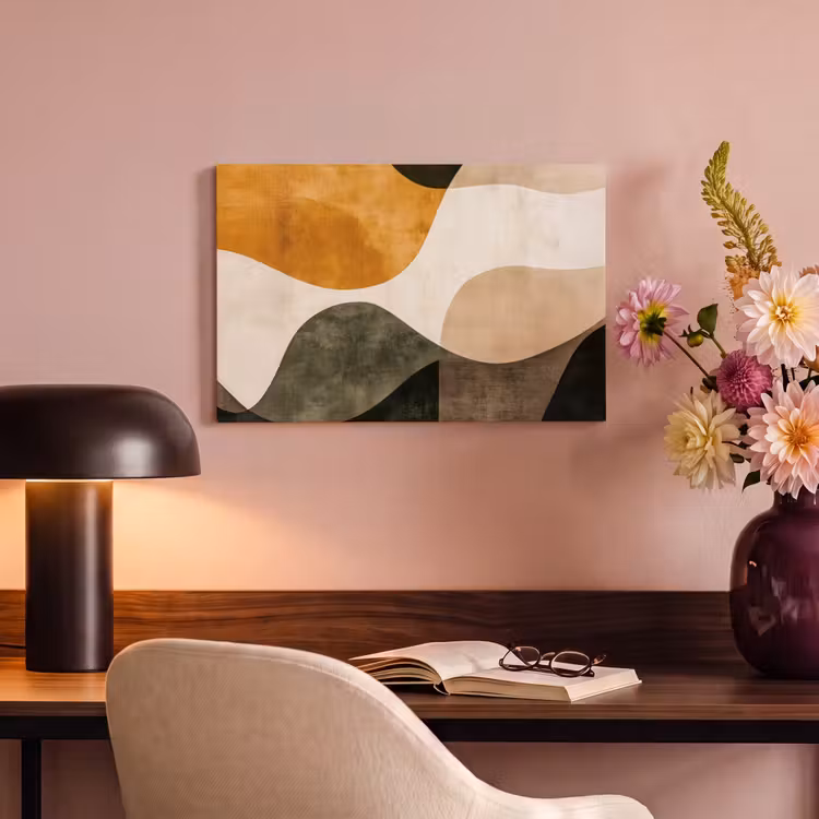 Canvas Print - Shapes - Ochre yellow - Abstract — 4