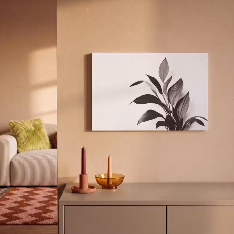 Canvas Print - Plant - Leaves - Minimalist - Black — 2