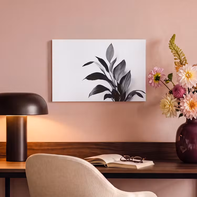 Canvas Print - Plant - Leaves - Minimalist - Black — 4