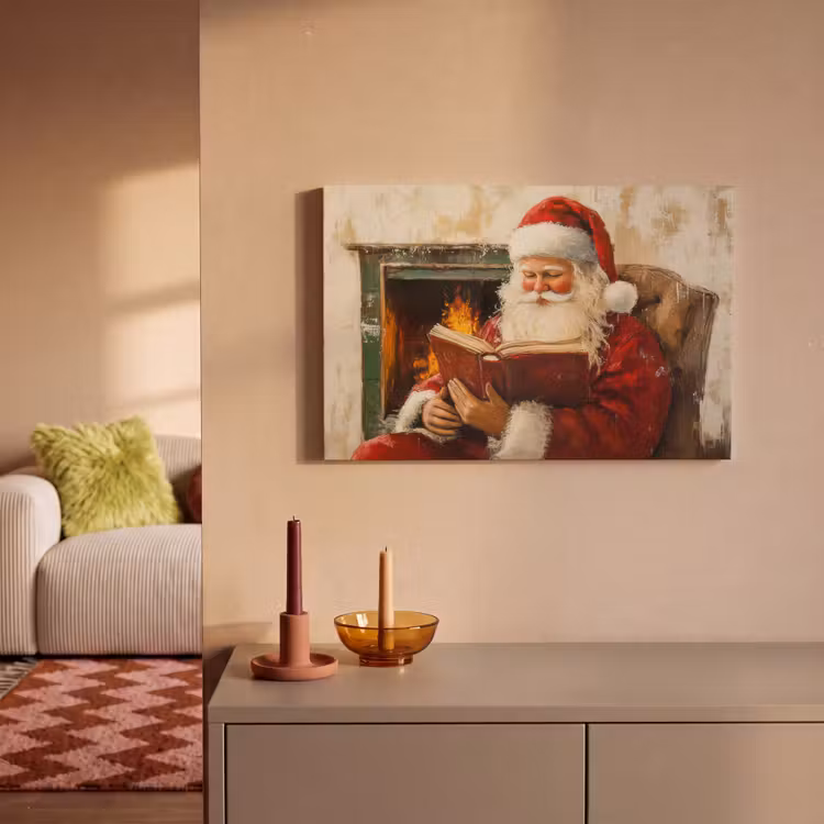 Canvas Print - Christmas - Santa Claus - Winter - Open Fireplace — 2