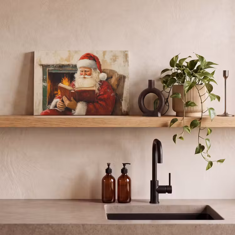 Canvas Print - Christmas - Santa Claus - Winter - Open Fireplace — 3