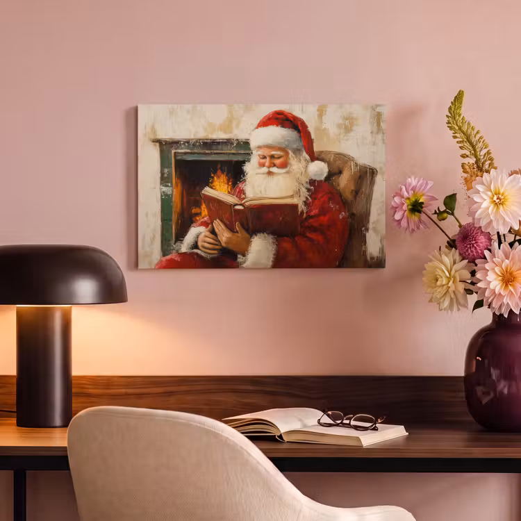 Canvas Print - Christmas - Santa Claus - Winter - Open Fireplace — 4
