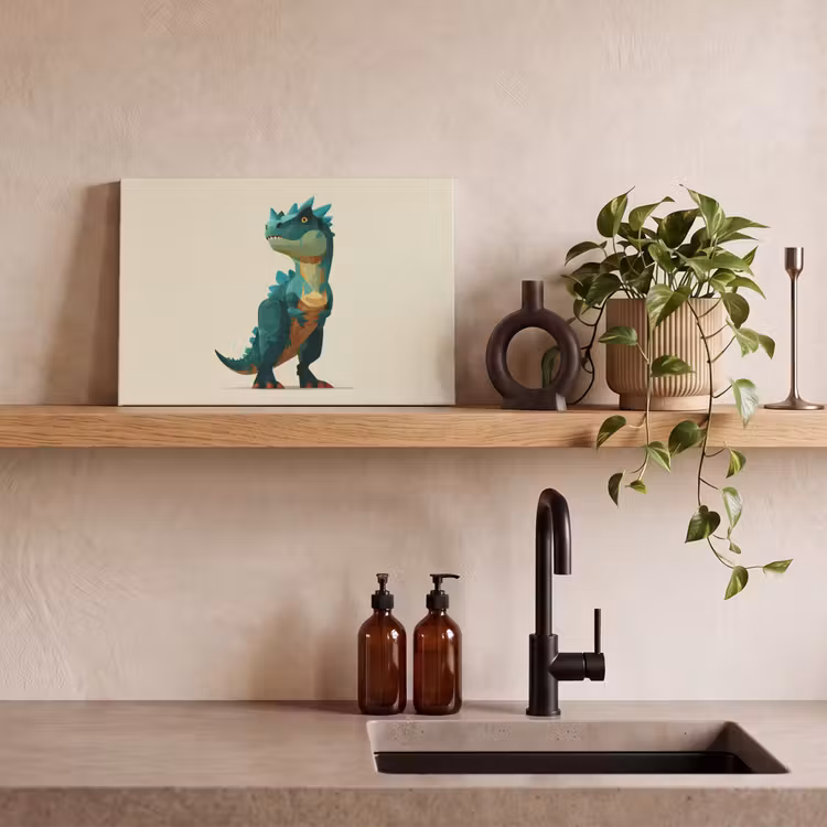 Canvas Print - Spines - Dino - Blue - Muscular — 3