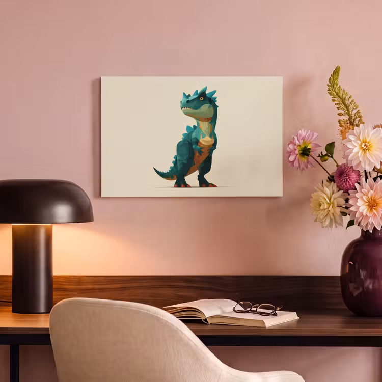 Canvas Print - Spines - Dino - Blue - Muscular — 4